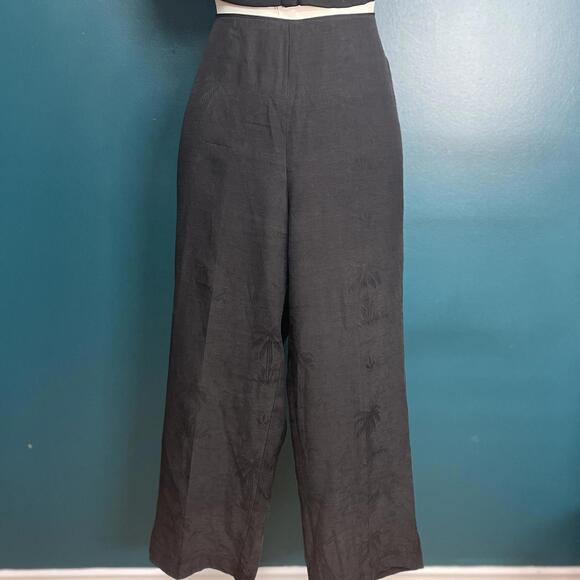 Vintage 1990s Tommy Bahama 100% Silk Cropped Pants Size 6 - Picture 2 of 7